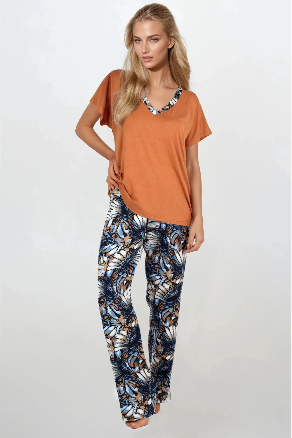 Piżama Damska Model Mosaic Muse Carmel - Momenti Per Me