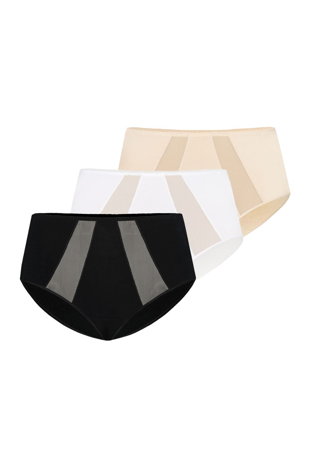 Figi Komplet figi Model Vicky 1125-3 Black/White/Beige - Teyli - obrazek 4