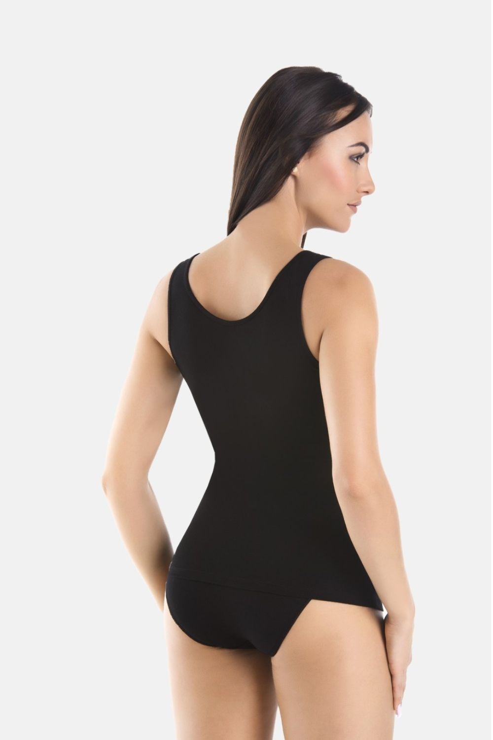 Koszulka nocna Komplet Koszulka Model Claudia V 2302-2 Black/White - Teyli - obrazek 3