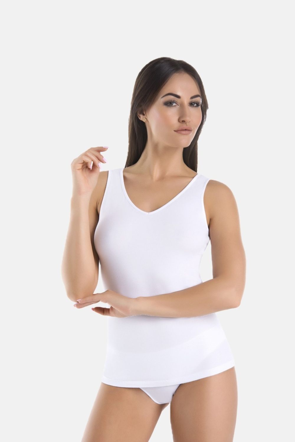 Koszulka nocna Komplet Koszulka Model Claudia V 2302-2 Black/White - Teyli - obrazek 4