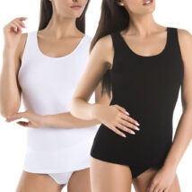 Koszulka nocna Komplet koszulek Model Claudia 2301-2 Black/White – Teyli