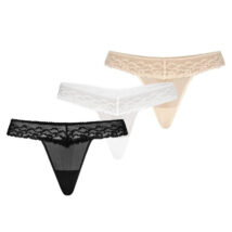 Stringi Komplet stringi Model Leo 302-3 Black/White/Beige – Teyli