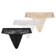 Stringi Komplet stringi Model Comfo 318-3 Black/White/Beige – Teyli