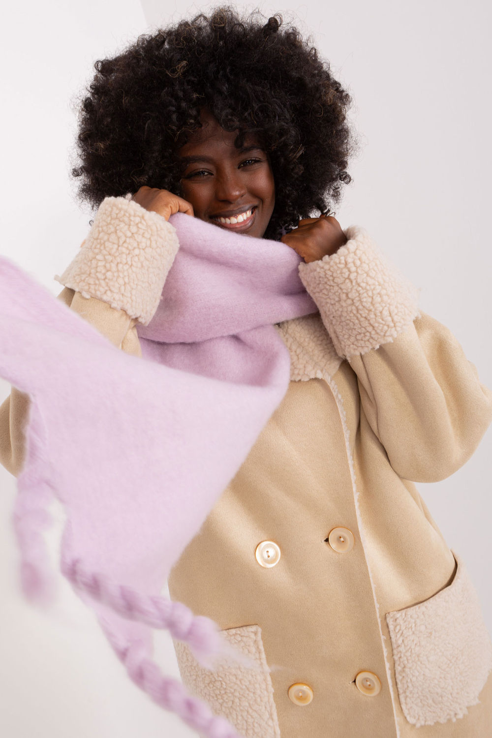 Szalik Model AT-SZ-2313502.31P Light Violet - AT - obrazek 4