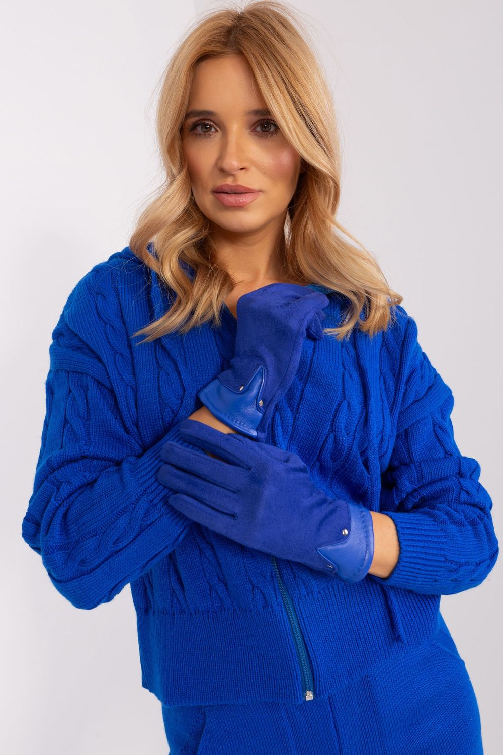 Rękawiczki Model AT-RK-239507.53P Cobalt - AT - obrazek 3