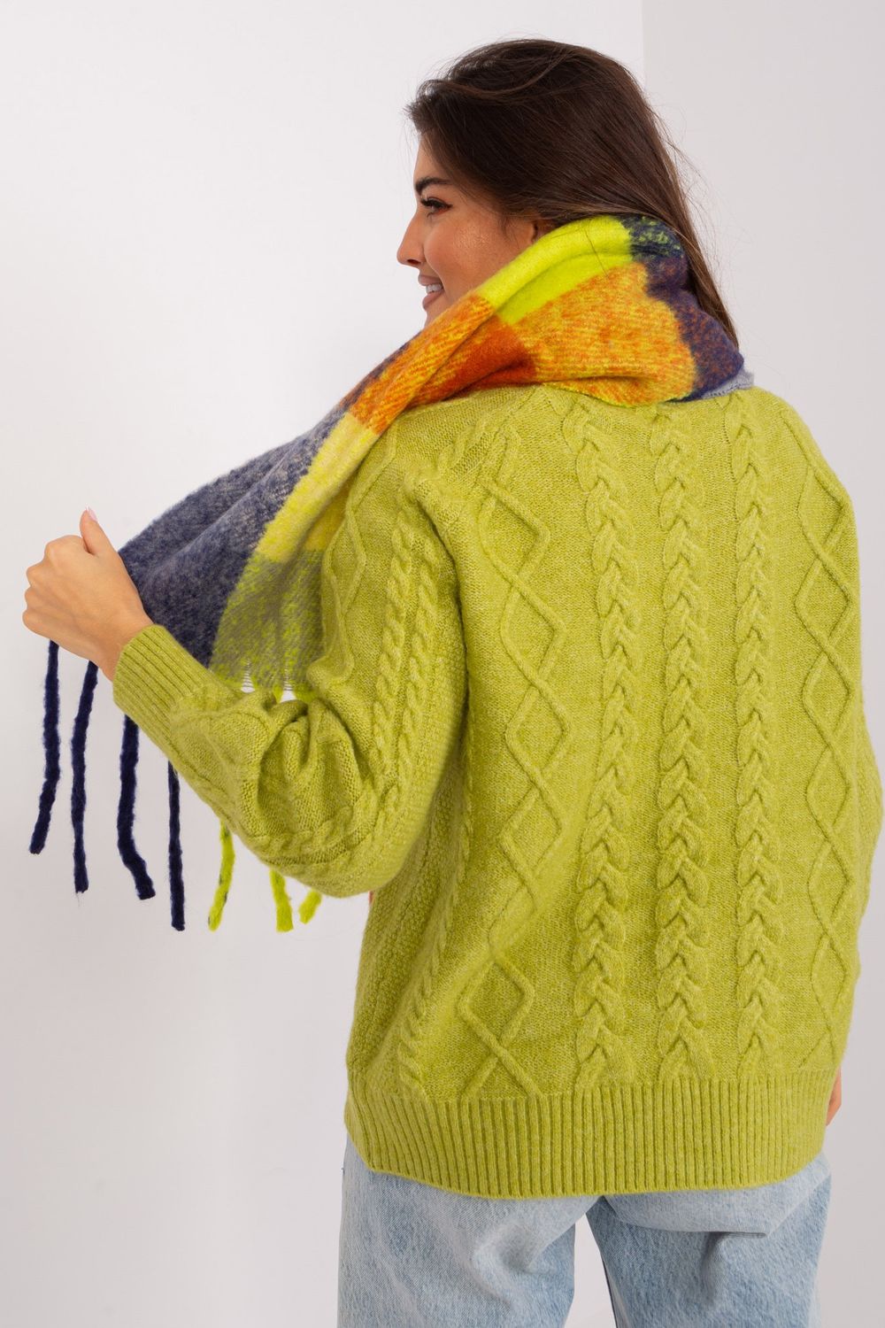 Szalik Model AT-SZ-2311501.90 Navy - AT - obrazek 3