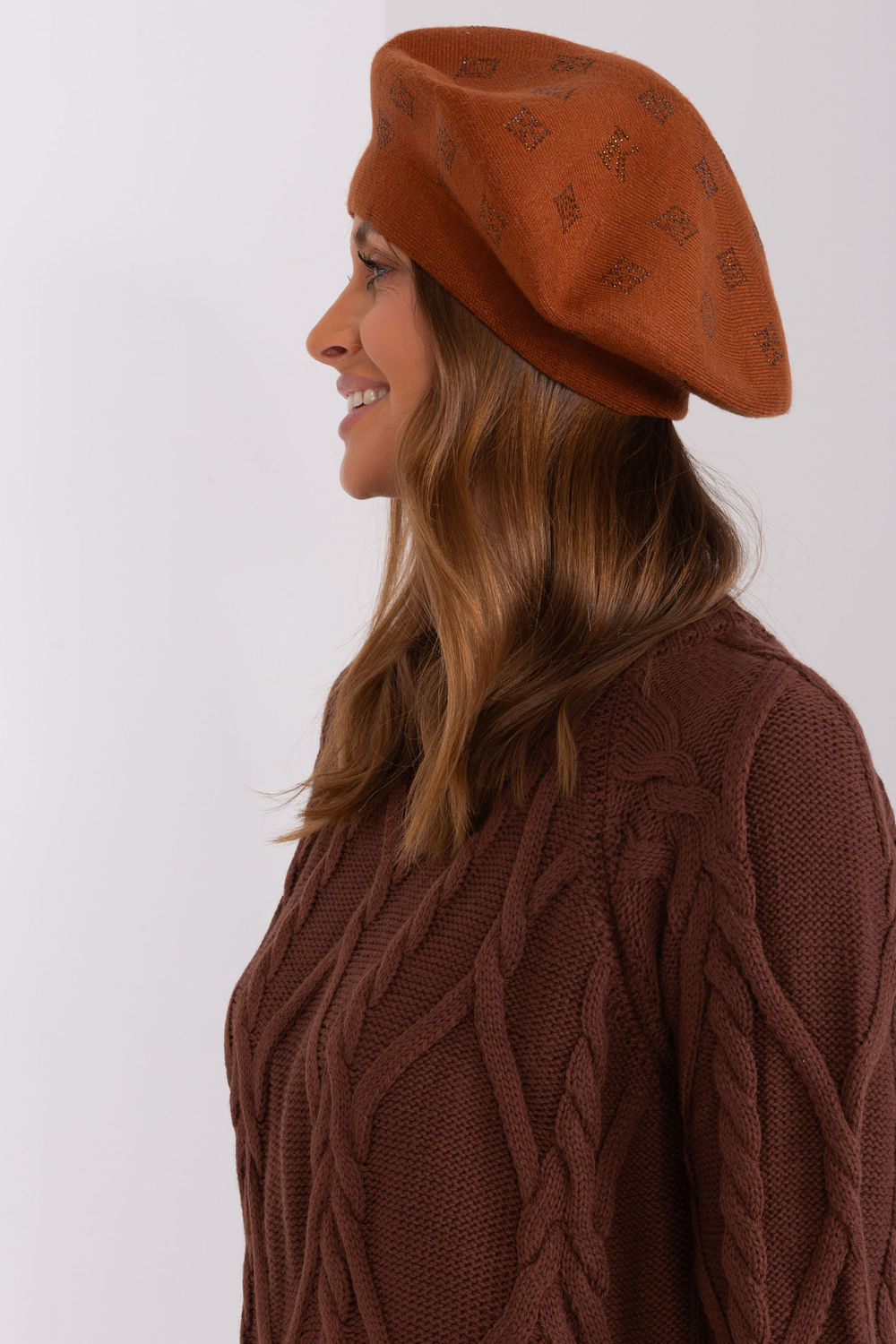 Beret Model AT-CZ-2318.26 Light Brown - AT - obrazek 2