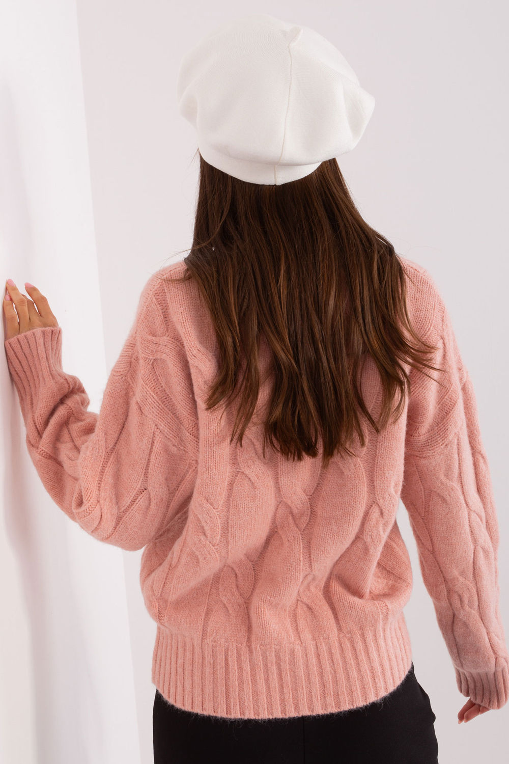 Beret Model AT-CZ-231305.91P Ecru - AT - obrazek 3