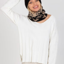 Czapka Damska Model AT-CZ-CM-317.85 Black/Beige – AT