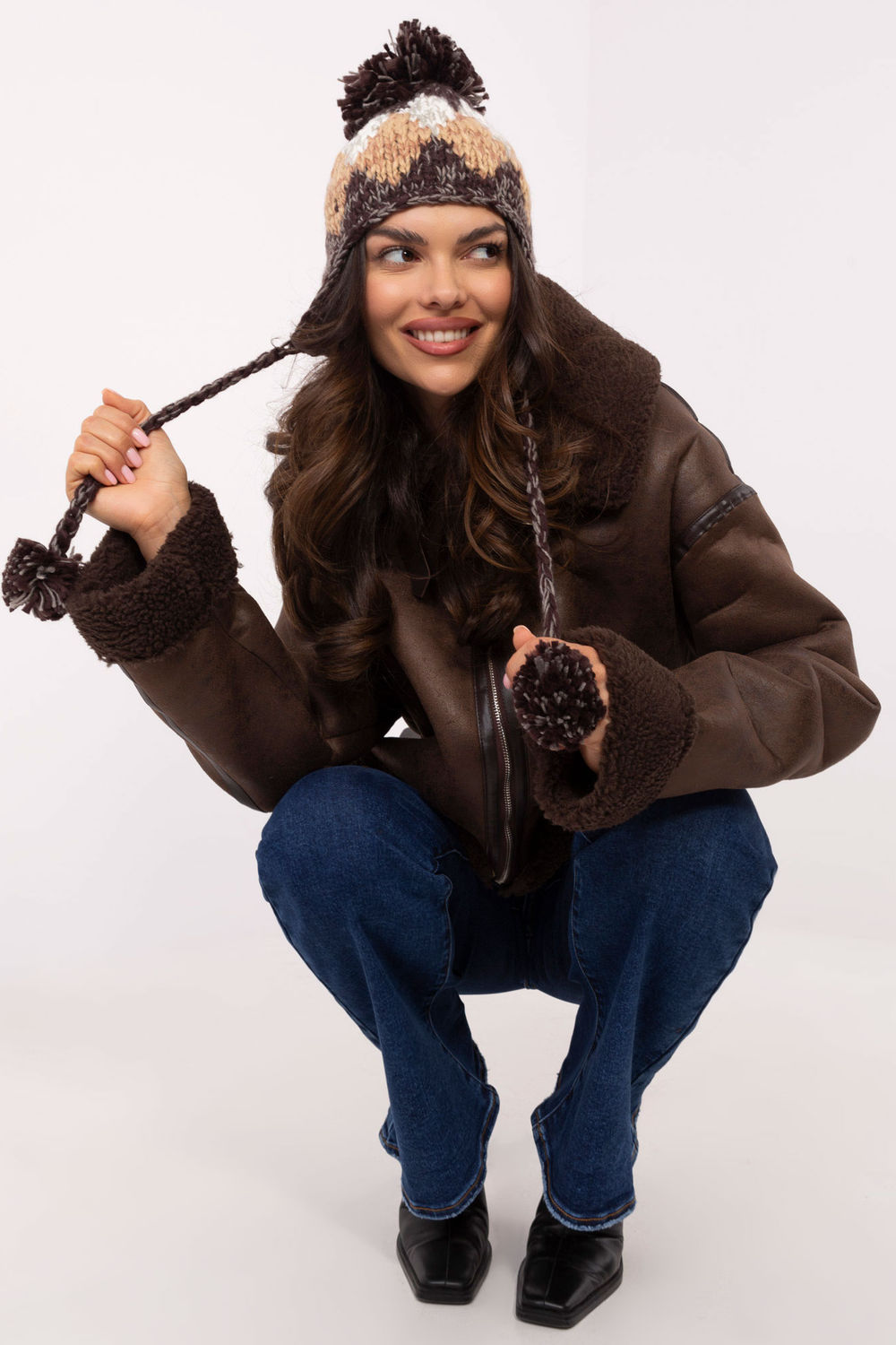 Czapka Model AT-CZ-CHA9213.91 Brown - AT - obrazek 4