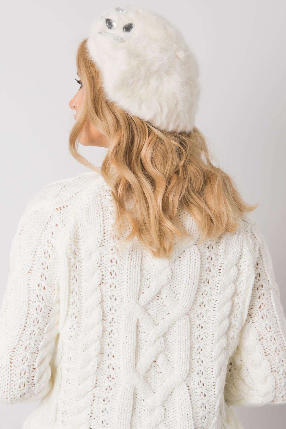 Beret Model AT-CZ-BF38834-1 Ecru - AT - obrazek 2