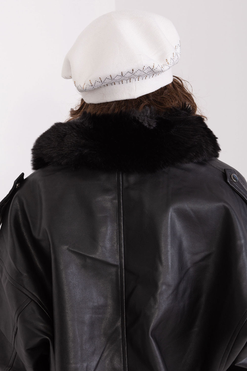 Beret Model AT-CZ-231605.04P Ecru - AT - obrazek 3