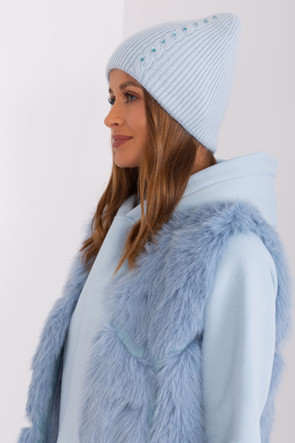 Czapka Model AT-CZ-2328.11P Light Blue - AT - obrazek 4