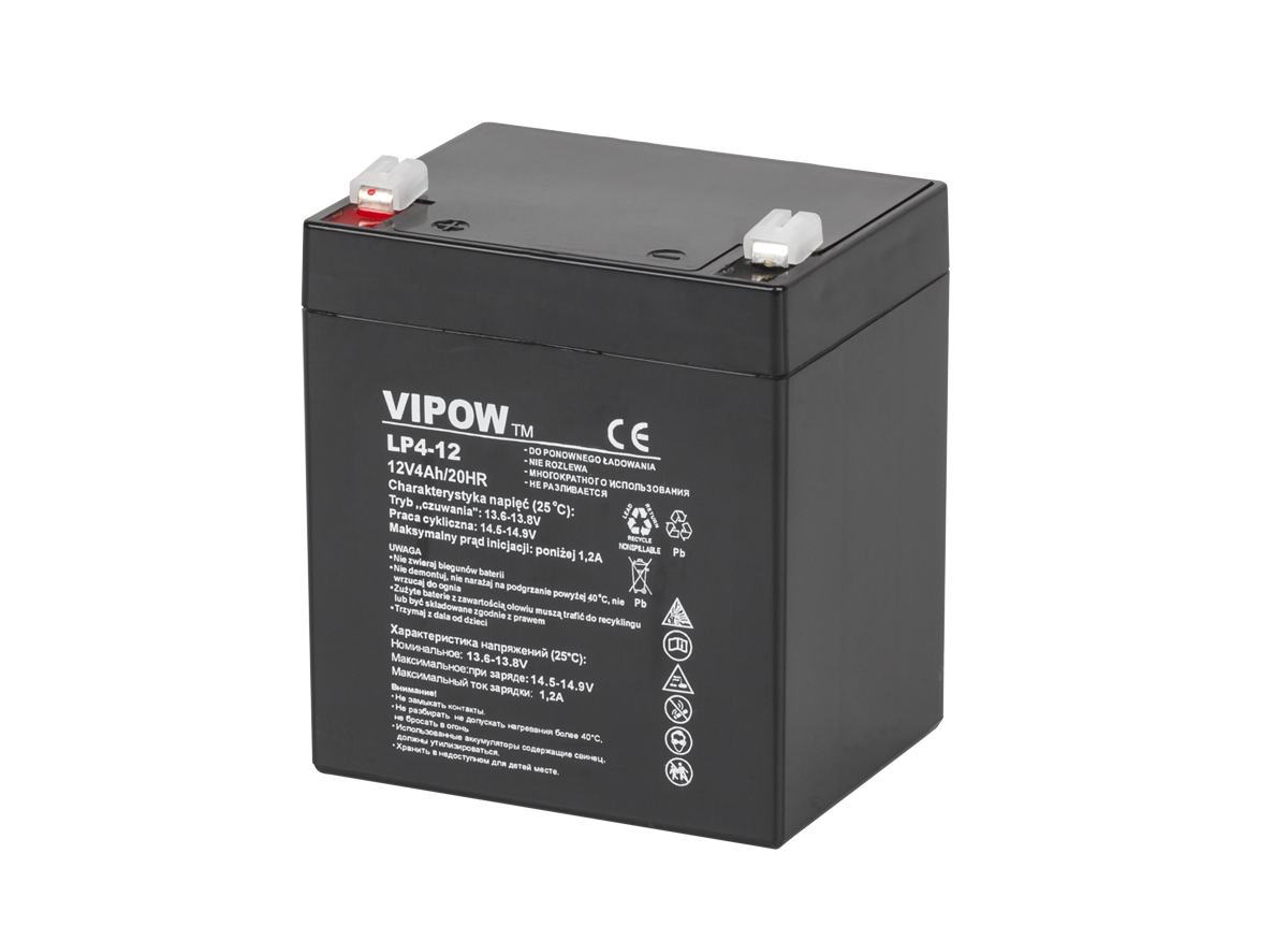 Akumulator żelowy VIPOW 12V 4.0Ah