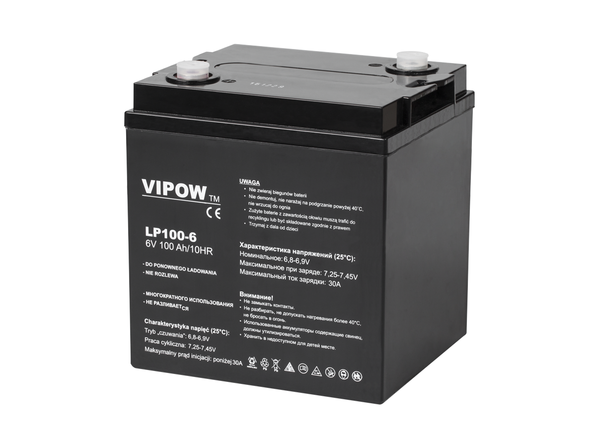 Akumulator żelowy VIPOW 6V 100Ah