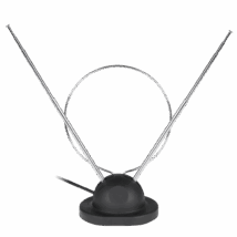 Antena pokojowa TV z kablem koncentrycznym z podstawką