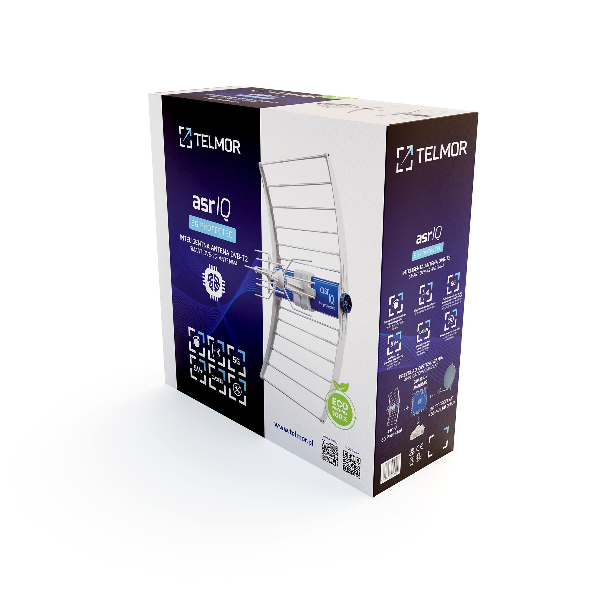 Antena TV DVB-T/T2 ASR IQ 5G 700 PROTECTED 2023 ECO Telkom Telmor (bez zasilacza) - obrazek 5