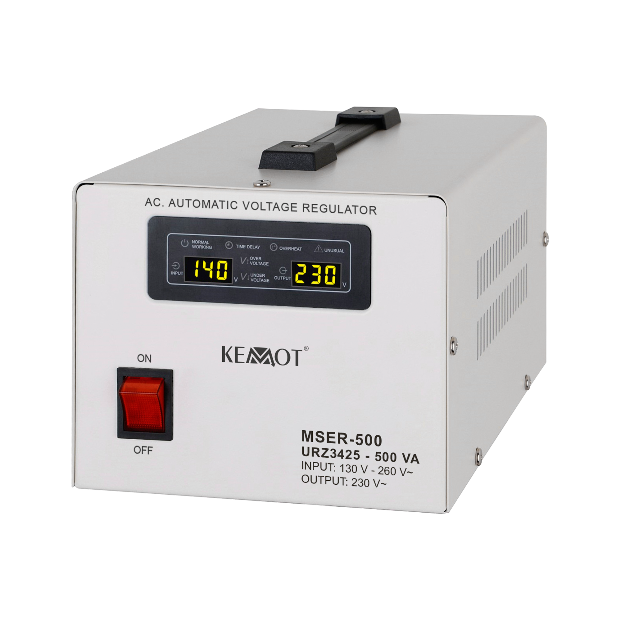 Automatyczny stabilizator napięcia KEMOT MSER-500 (500 VA, serwomotor)