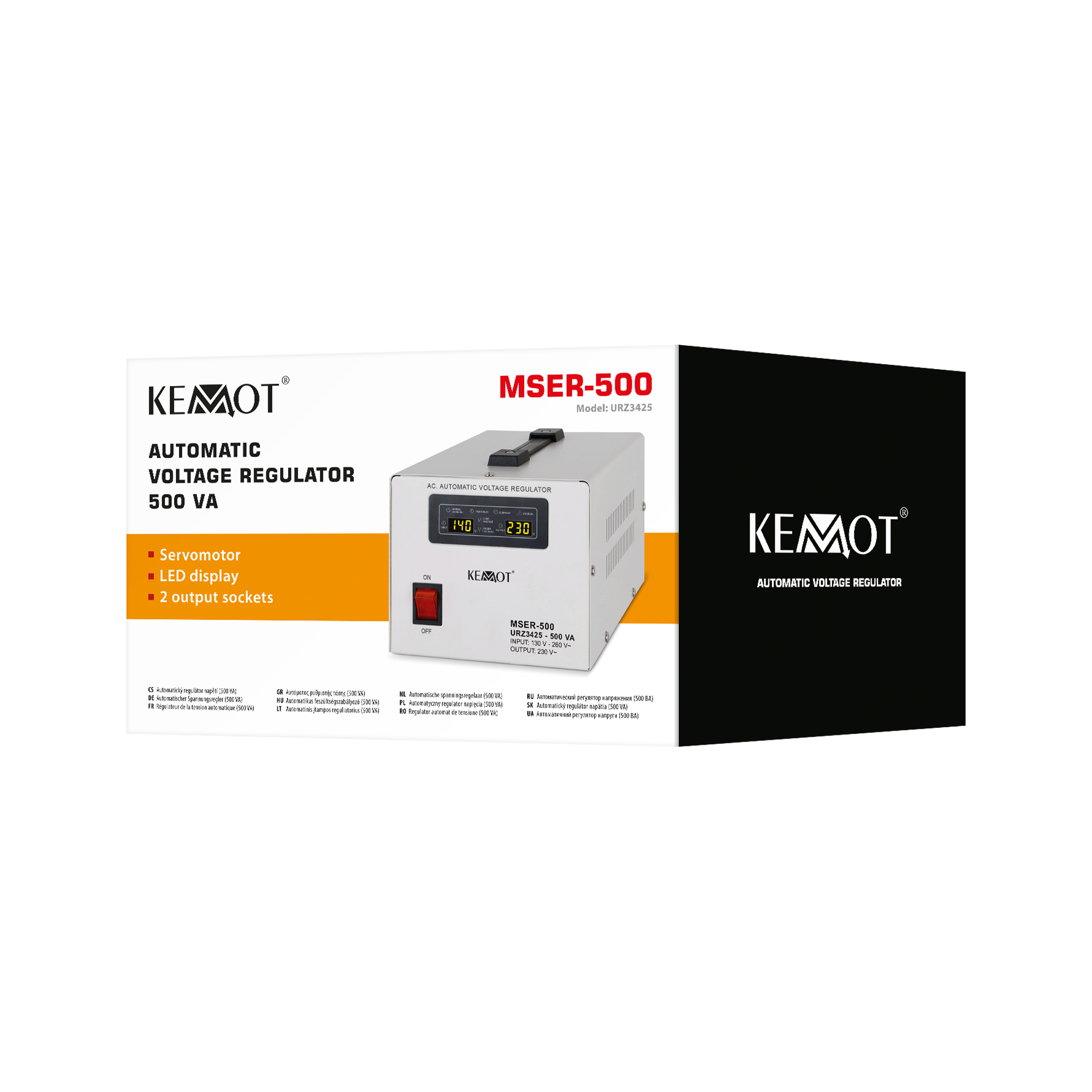 Automatyczny stabilizator napięcia KEMOT MSER-500 (500 VA, serwomotor) - obrazek 5