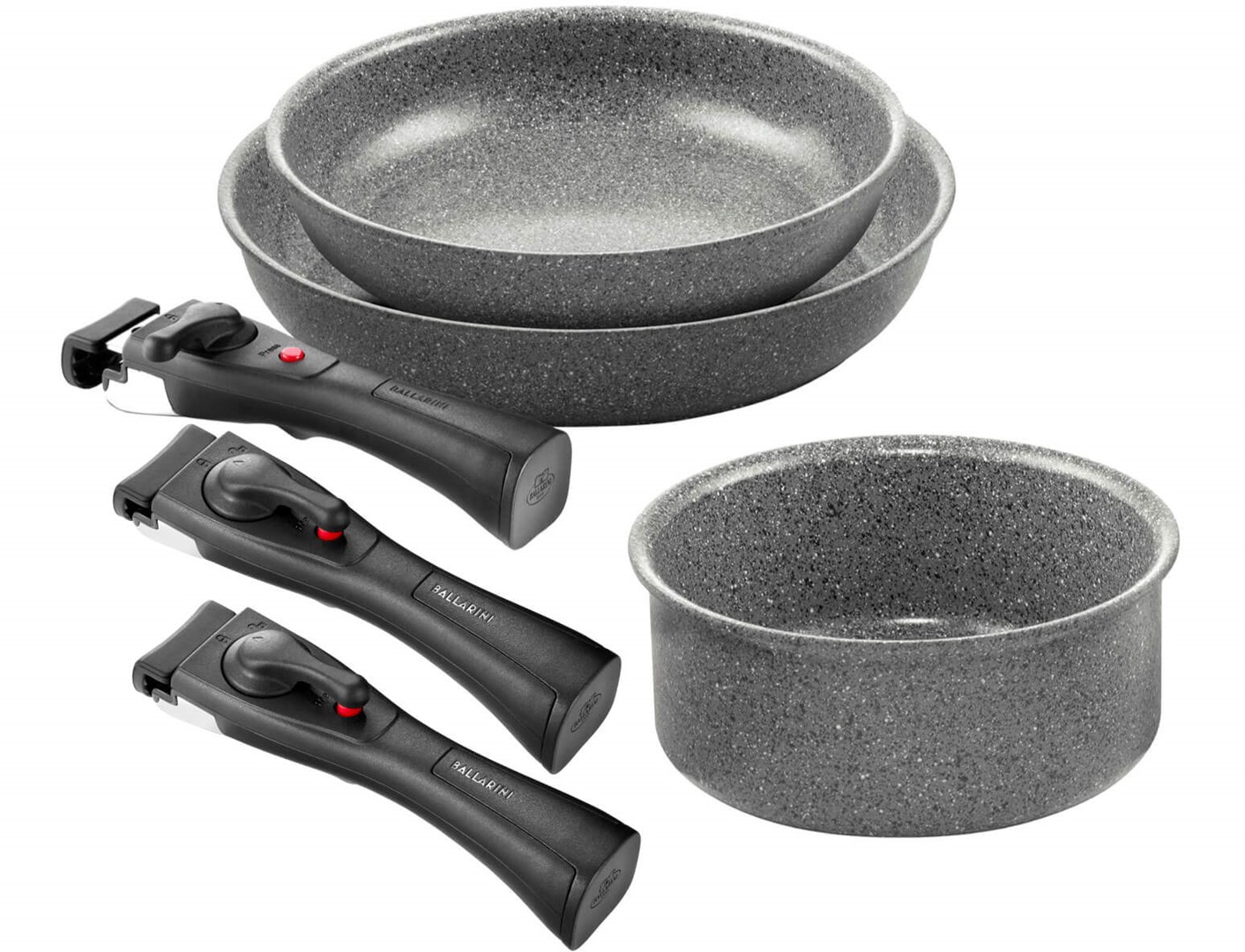 BALLARINI TORRE Zestaw 2 patelni (24 + 28 cm) + rondel 16 cm