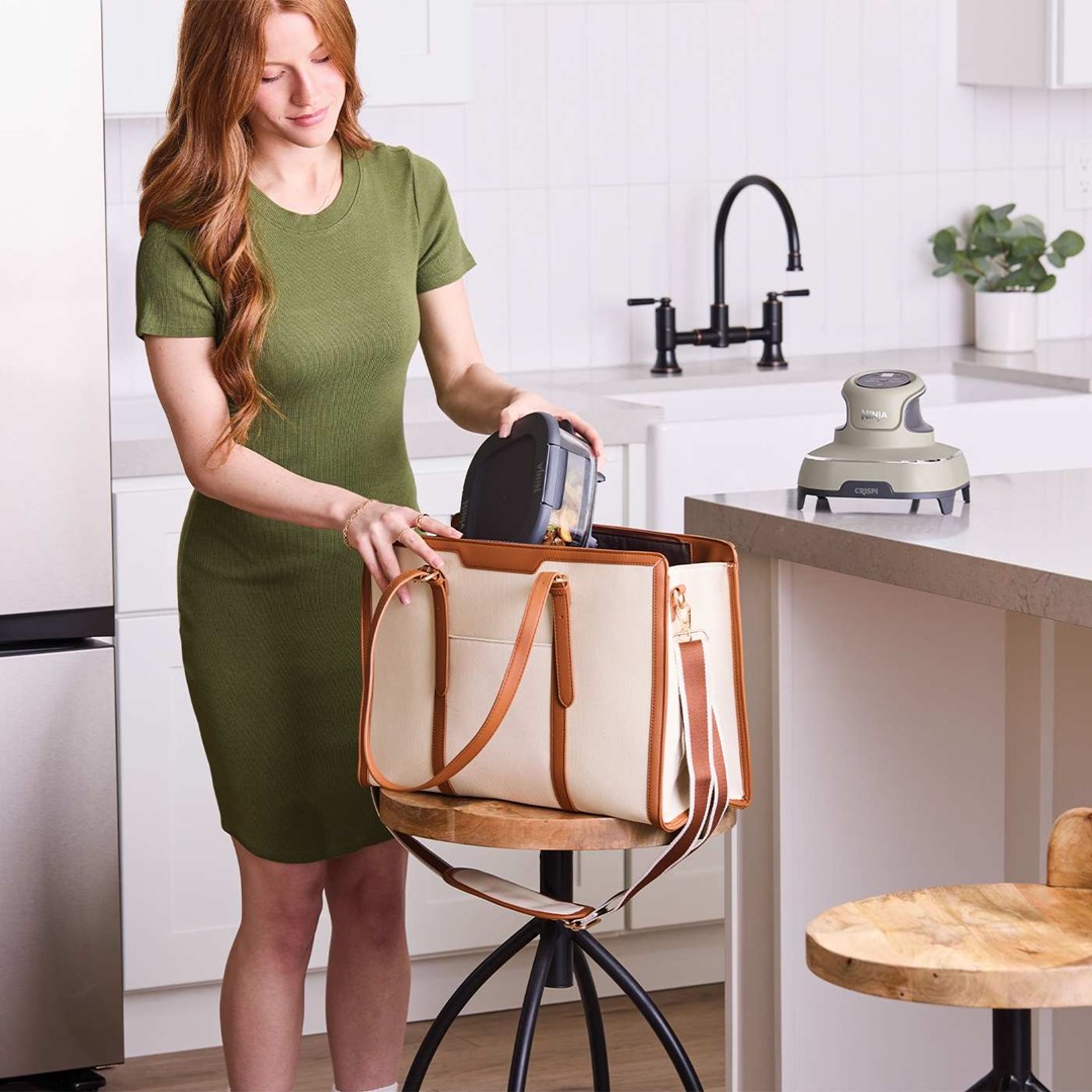 Ninja CRISPi Pojedyńczy 3,8 l 1700 W Frytkownica na gorące powietrze Szary, Kolor kamienia, Przezroczysty - obrazek 4