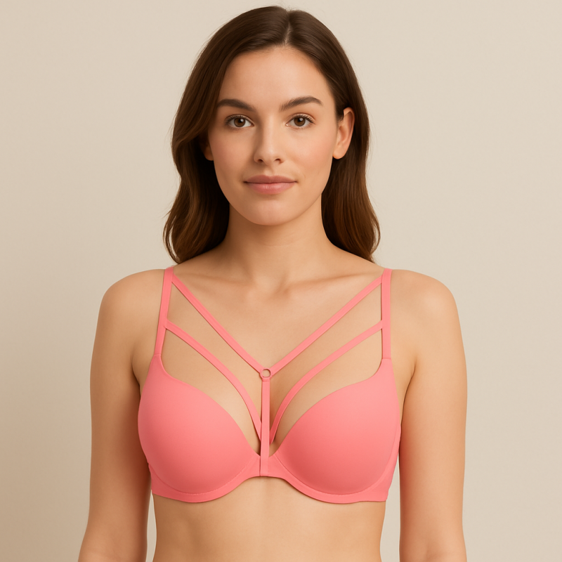 Ozdobre ramiaczka do biustonosza ZOEY PINK RA041 - obrazek 2