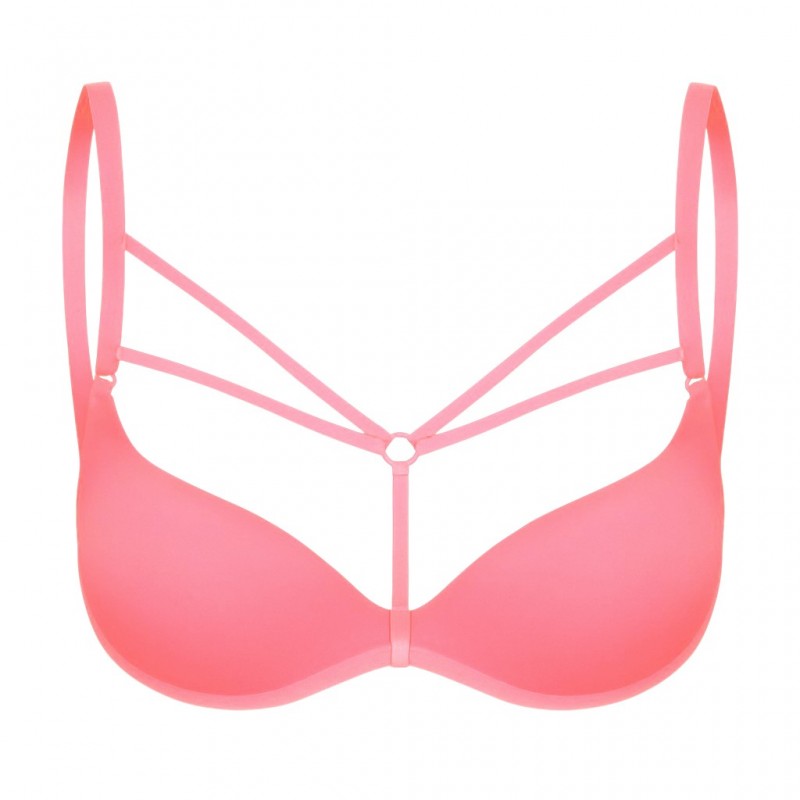 Ozdobne ramiączka do biustonosza MIA PINK RA043