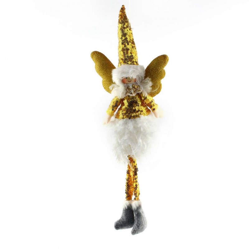 ANIOŁ ŚWIĄTECZNY BOŻE NARODZENIE siedzący 34 cm Z PLUSZU ASN02Z - obrazek 2