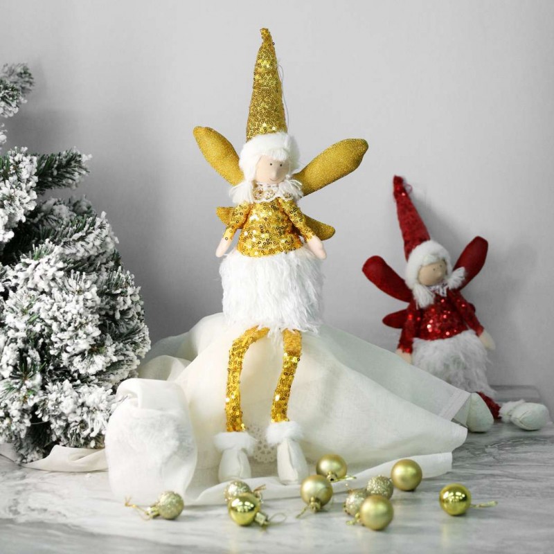 ŚWIĄTECZNY BOŻE NARODZENIE siedzący 50 cm Z PLUSZU ASN01Z - obrazek 3