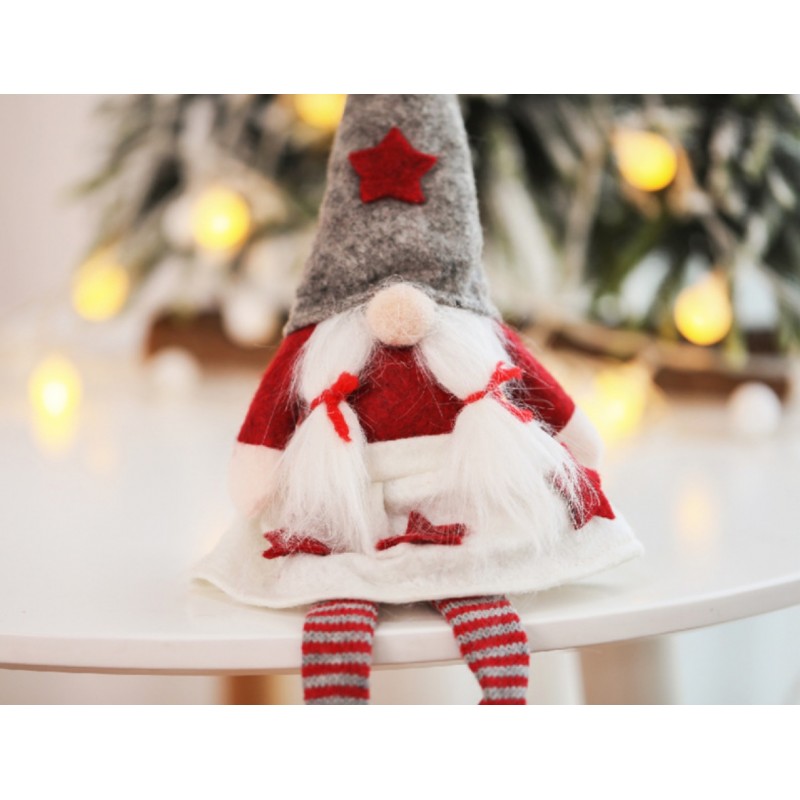 KRASNAL ŚWIĄTECZNY BOŻE NARODZENIE 32 cm Z PLUSZU KSN07CZE - obrazek 3