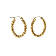 Kolczyki ze stali chirurgicznej pozłacane KST3014