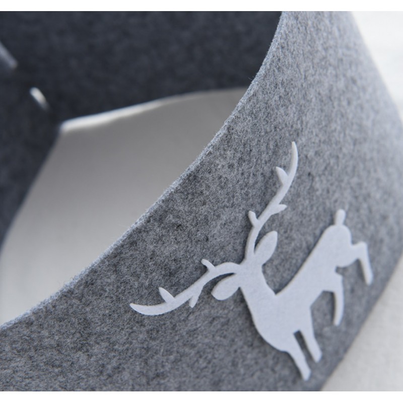 Owijka pod choinkę maskująca renifer szarość Boże Narodzenie KSN127 - obrazek 2