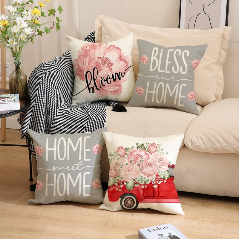 Poszewka na poduszkę 45 x 45 cm motyw wiosenny BOHO POD131 - obrazek 3