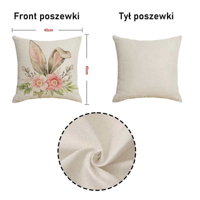 Poszewka na poduszkę 45 x 45 cm motyw wiosenny BOHO POD135 - obrazek 3