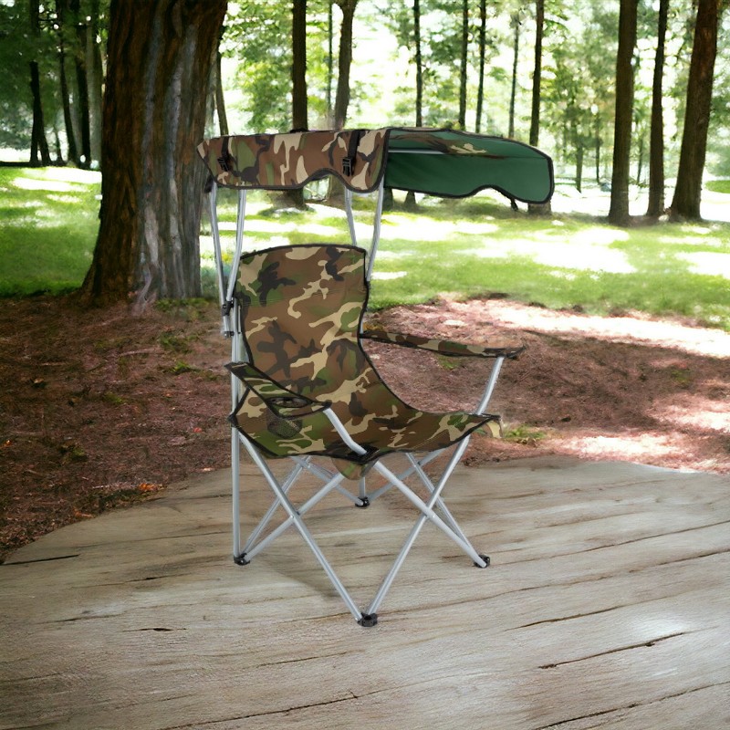 Składane krzesło turystyczne, wędkarskie z daszkiem KRT07MORO - obrazek 6