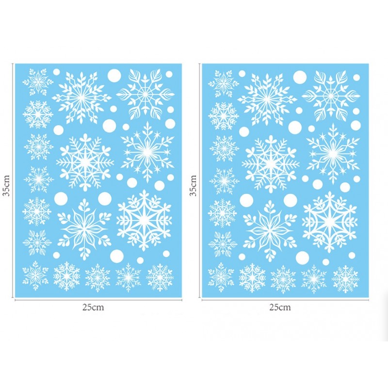 Świąteczne naklejki na okno 2 arkusze 35 x 25 cm NKD09