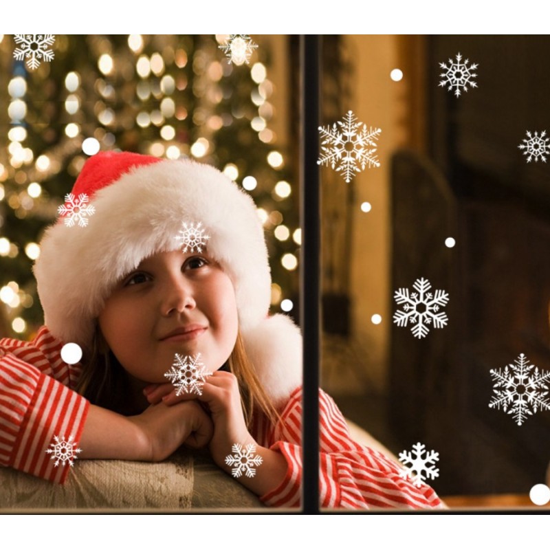 Świąteczne naklejki na okno 2 arkusze 35 x 25 cm NKD09 - obrazek 3