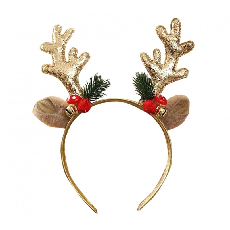 Świąteczna opaska do włosów z uszkami i rogami Renifer O538Z - obrazek 3