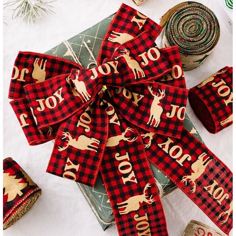 Taśma świąteczna Boże Narodzenie 5cm x 5m KSN85 - obrazek 2