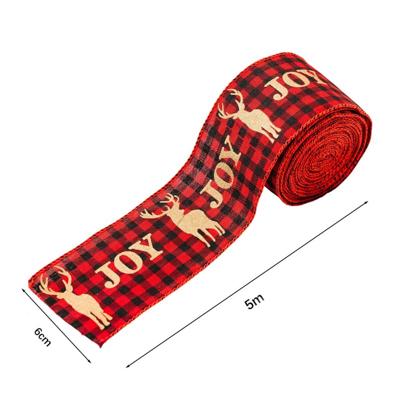 Taśma świąteczna Boże Narodzenie 5cm x 5m KSN85 - obrazek 3