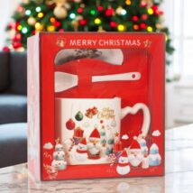 KUBEK ŚWIĄTECZNY – zestaw w pudełku z zaparzaczem i łyżeczką 400 ml KB20WZ1