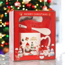 KUBEK ŚWIĄTECZNY – zestaw w pudełku z zaparzaczem i łyżeczką 400 ml KB20WZ3