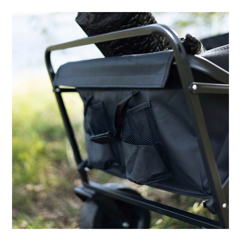 Wózek transportowy składany, metalowy, przyczepka ogrodowa 72x47x68-87cm AR07CZ - obrazek 5