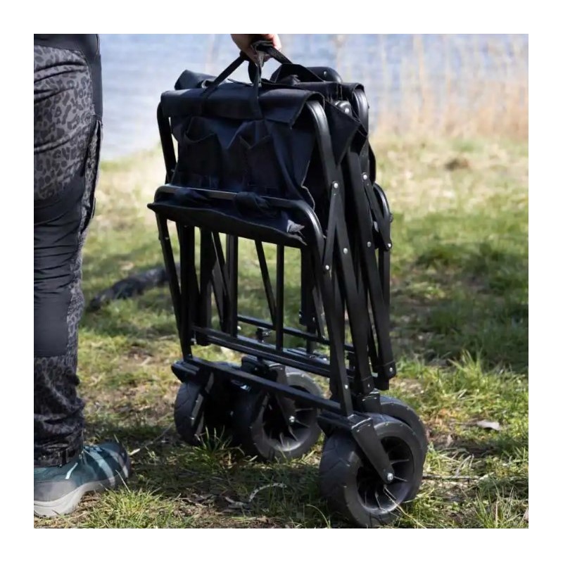 Wózek transportowy składany, metalowy, przyczepka ogrodowa 72x47x68-87cm AR07CZ - obrazek 6