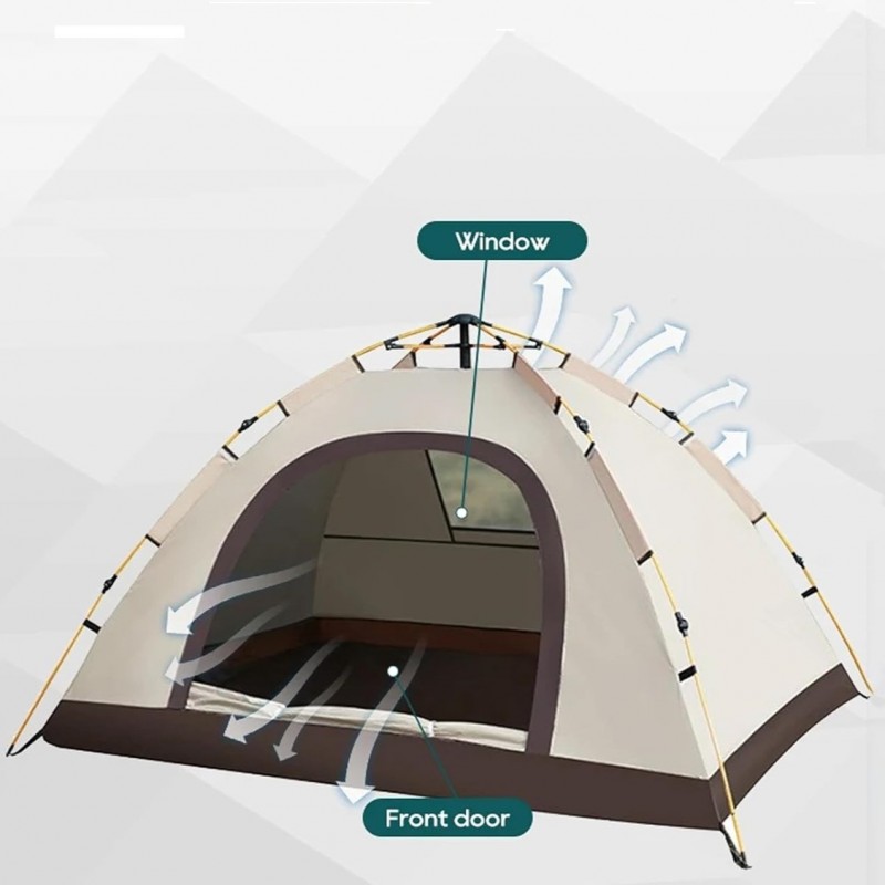 Namiot kempingowy składany 2-3 osobowy 200x140x115cm BAL12K - obrazek 3