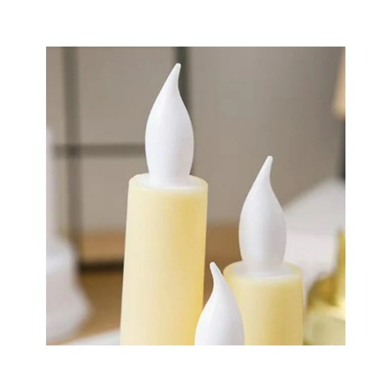 ŚWIECZKA, wkład LED na baterię KREMOWA, MIGAJĄCY KNOT ciepły biały 13,5 cm LAMP41K - obrazek 4