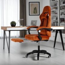 Fotel obrotowy GRIND z podnóżkiem i masażerem, welur – KO36M