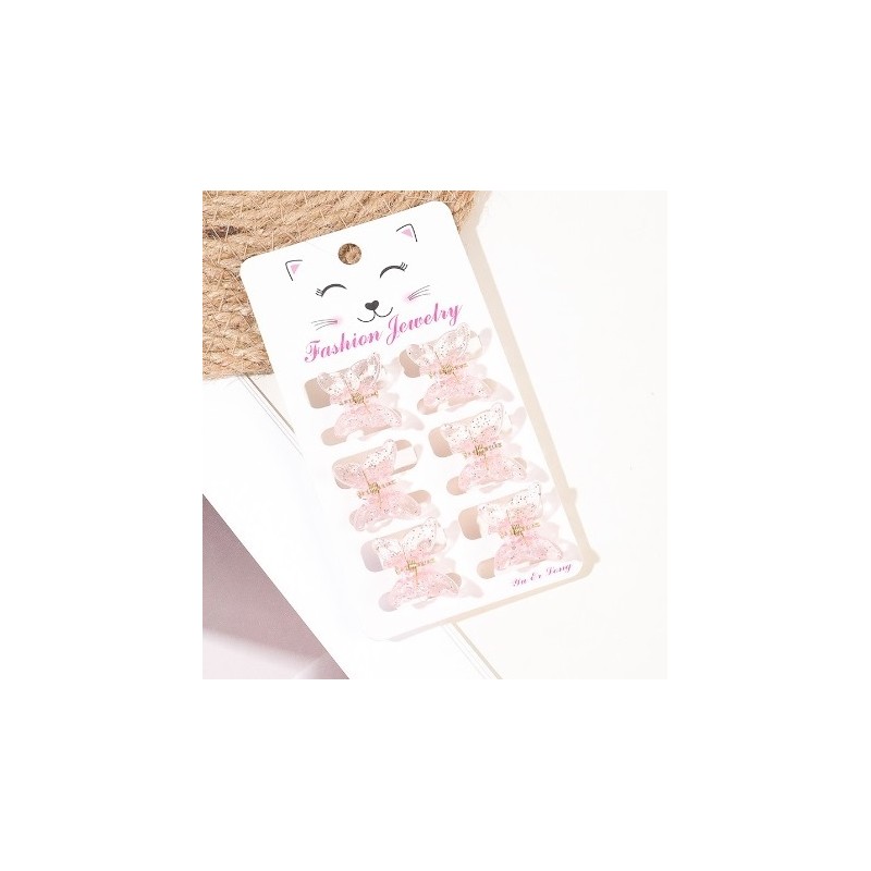 Zestaw uroczych spinek motylki 6szt SP198 - obrazek 2