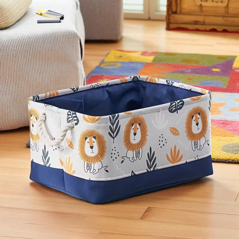 Pojemnik na zabawki kosz, organizer lwy 30х40х22cm - OR114 - obrazek 2