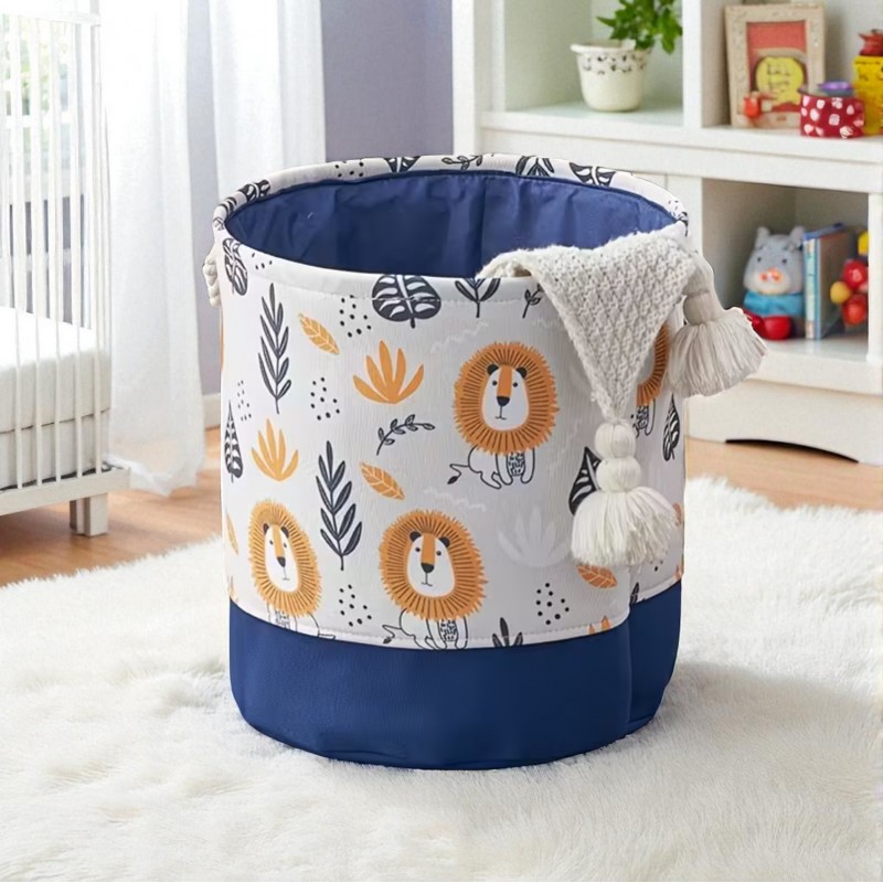 Pojemnik na zabawki kosz, worek na pranie, organizer lwy 40x35cm OR115 - obrazek 2